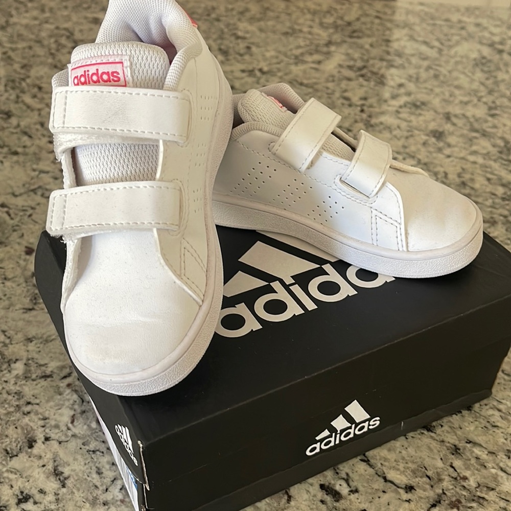 Little girls Adidas Velcro sneakers